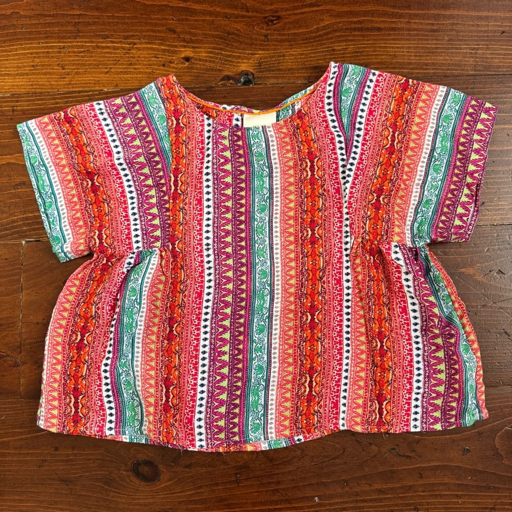 Anthropologie Maeve Milla Maeve Printed Top M Retail $88 - Picture 3 of 9